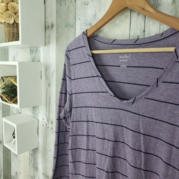2/$20 Isabel Maternity | Striped Long Sleeve Tee - Picture 2 of 4